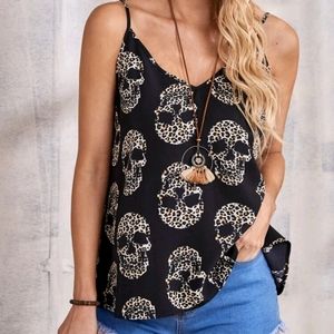 🍉5 for $25* Leopard Skull Cami Tank Top